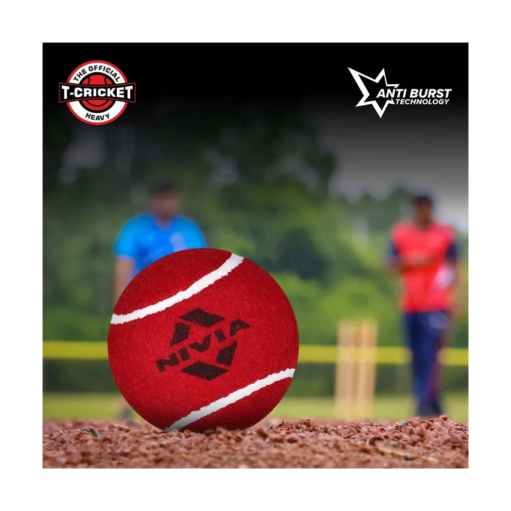 Nivia cricket tennis ball heavy weight - Red_.webp