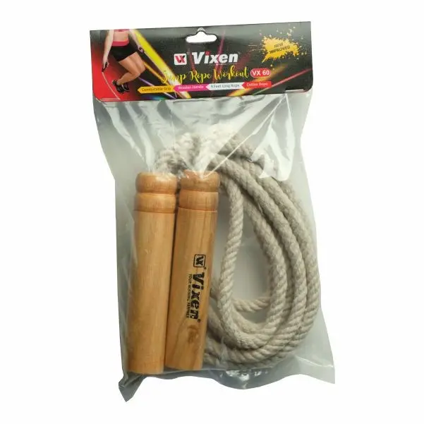 VIXEN JUMP ROPE WOODEN HANDLE VX-60