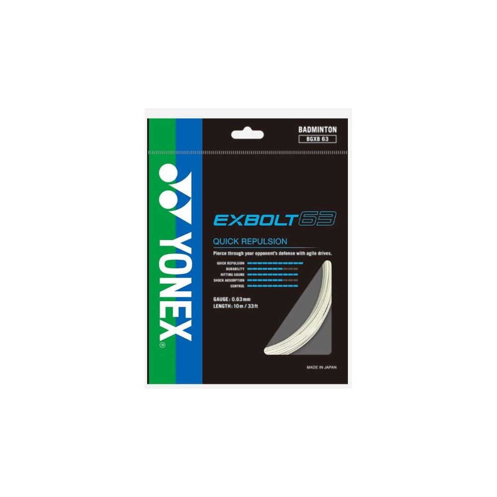YONEX BADMINTON STRING - BG EXBOLT 63