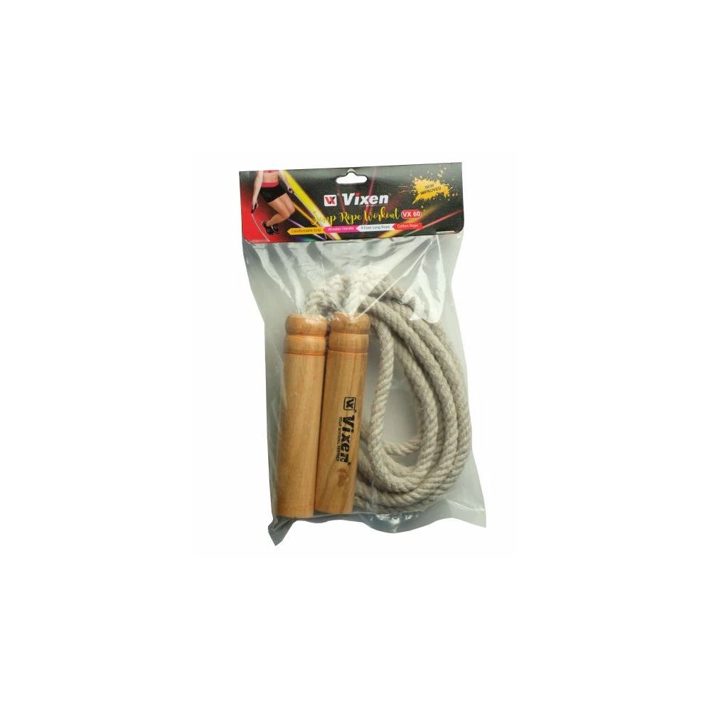 VIXEN JUMP ROPE WOODEN HANDLE VX-60