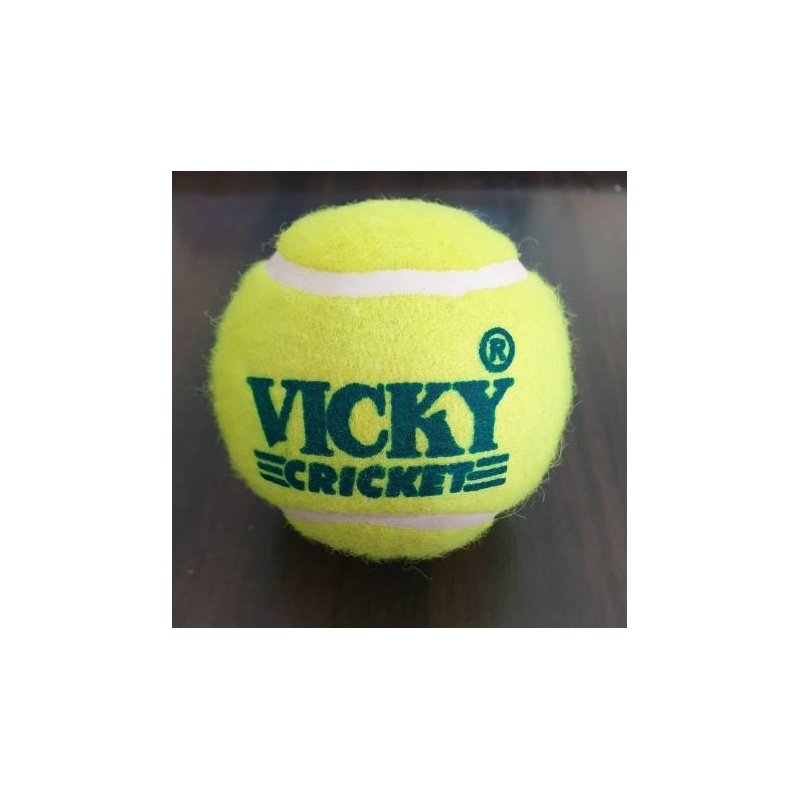 VICKY CRICKET TENNIS BALL - LIGHT WEIGHT -COLOUR - YELLOW