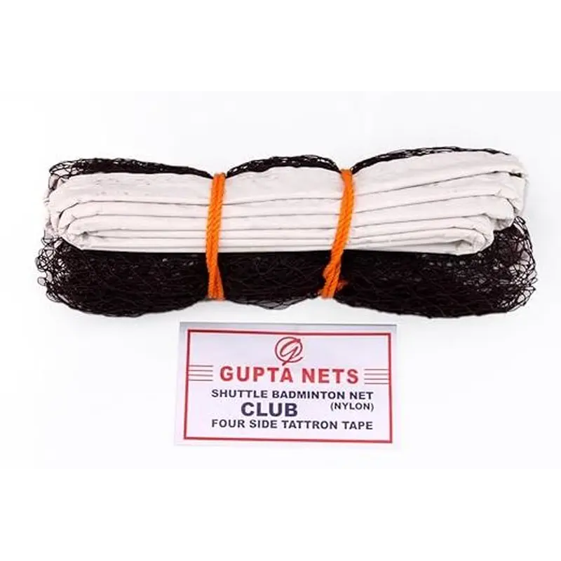 GUPTA SHUTTLE BADMINTON NET NYLON- 4 SIDE TETRON TAPE CLUB