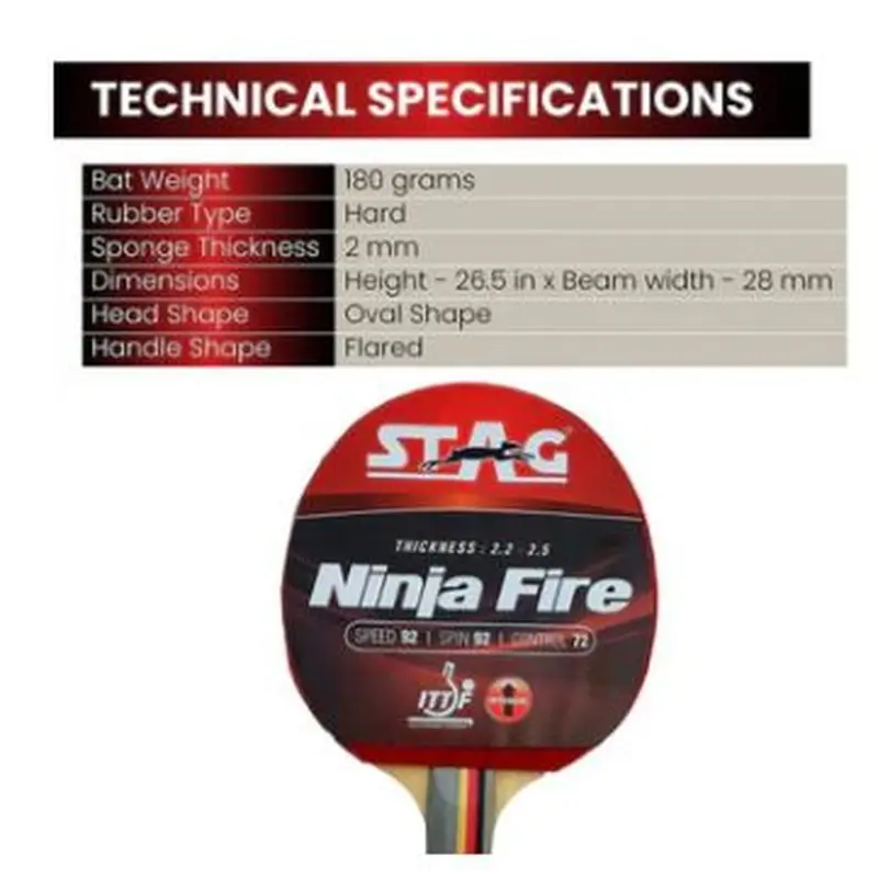 STAG TT RACKET -  NINJA FIRE