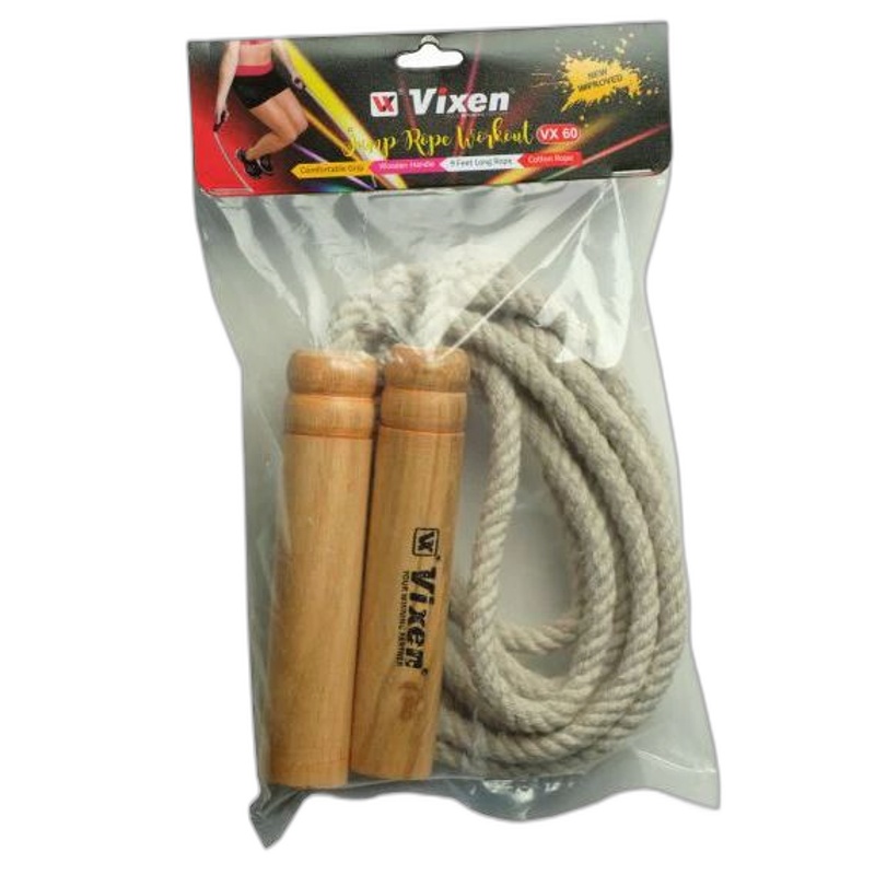 VIXEN JUMP ROPE WOODEN HANDLE VX-60