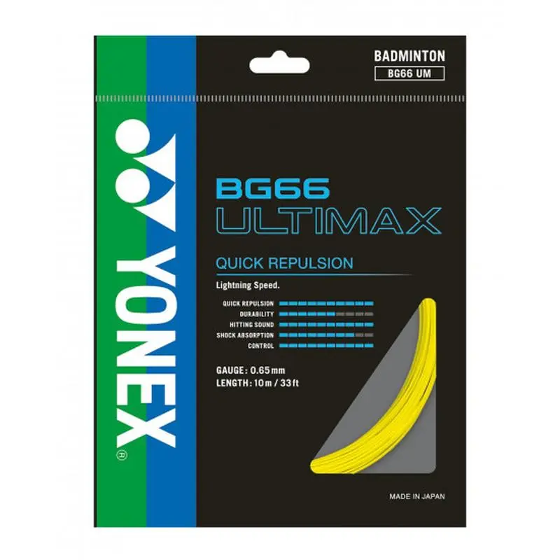 Yonex BG66 Ultimax Badminton String – 0.65mm, 10m