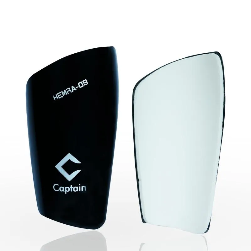 CAPTAIN HEMRA09 Football Shin Guards – Lightweight Plastic, Strapless, Green