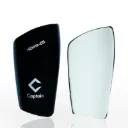 CAPTAIN HEMRA09 Football Shin Guards – Lightweight Plastic, Strapless, Green