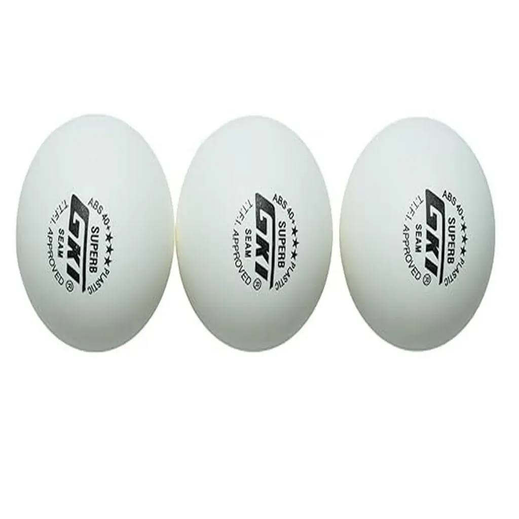 Gki Superb 3 PCS Table Tennis Ball – Standard Size, White