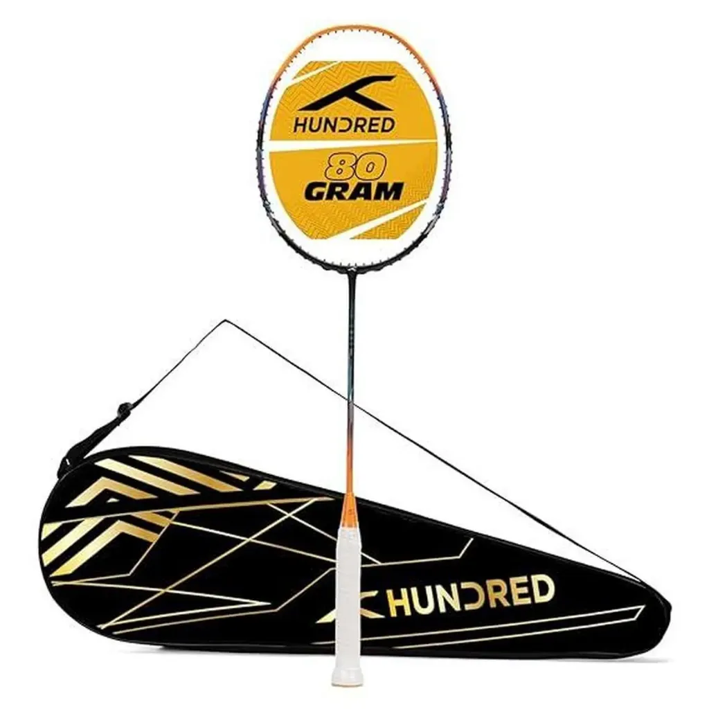 HUNDRED N-ERGY 80 CARBON FIBRE BAD RACKET - STRUNG - MRP.3390/- COLOUR-NAVY/SILVER- 02, INDIGO/BLACK- 02,BLACK/ORANGE - 02