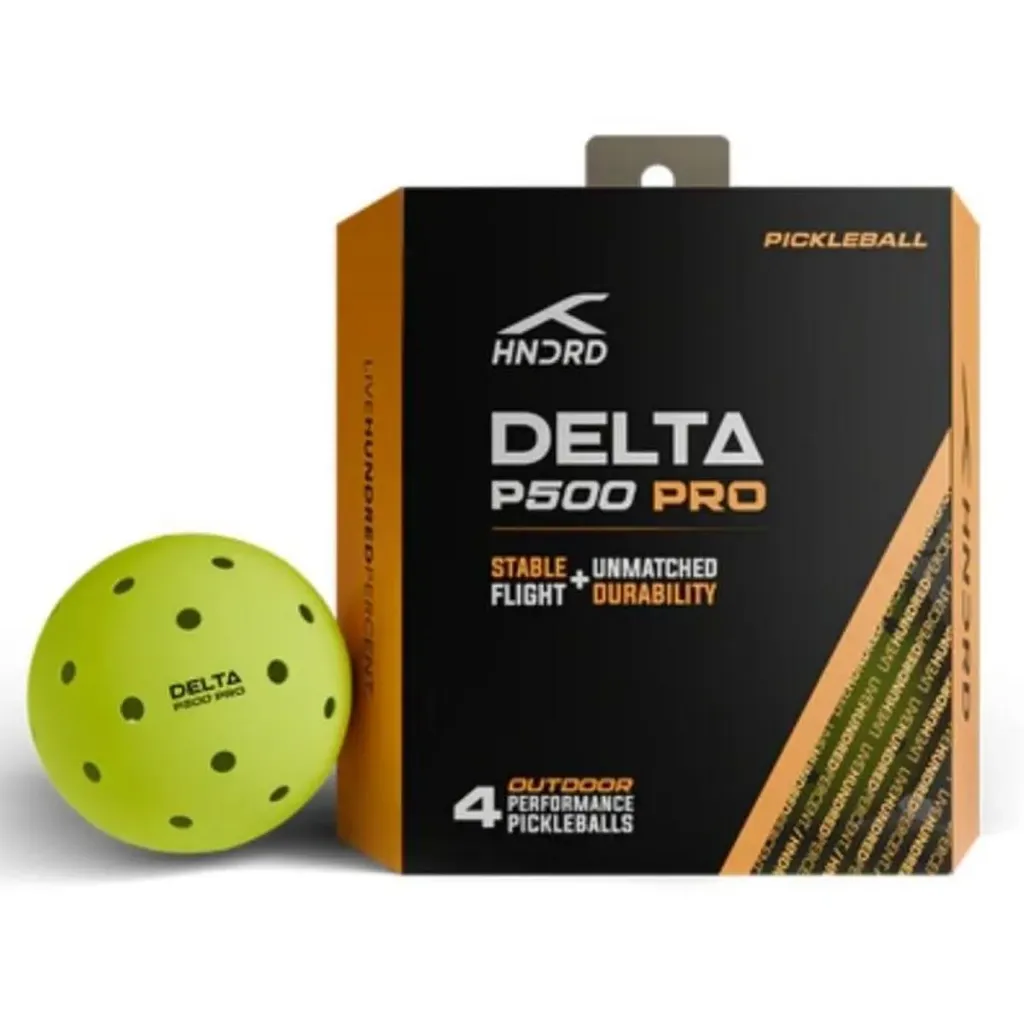 Hundred Outdoor Pickleball Balls Pack of 4 Neon Yellow (40-Hole Design)
