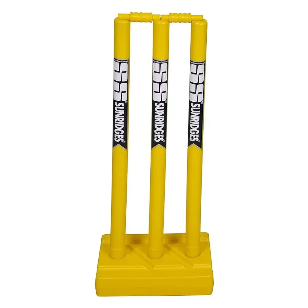 SS Plastic Cricket Stump Set with Heavy Rubber Base