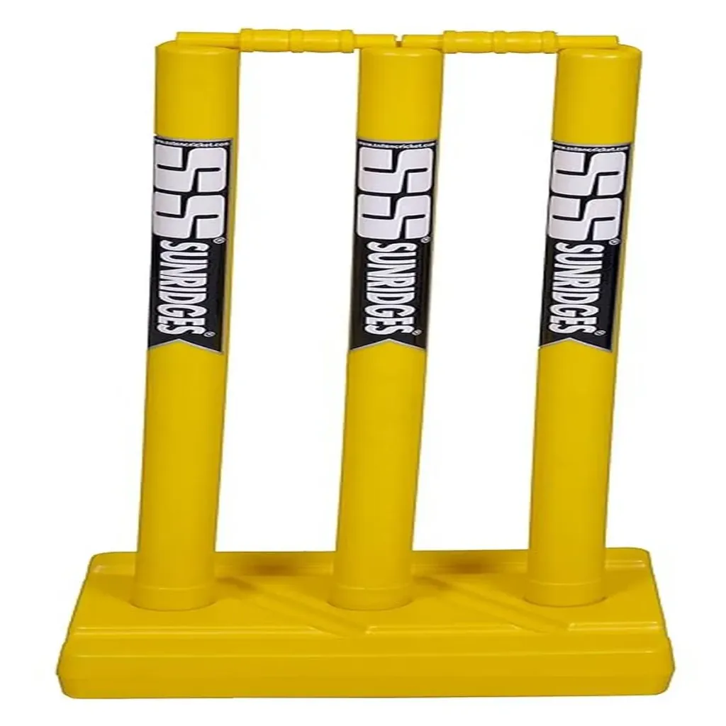 SS Plastic Cricket Stump Set with Heavy Rubber Base