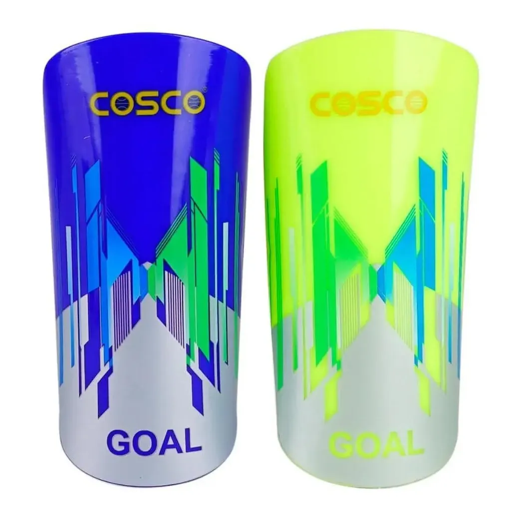 COSCO Football Shin Guard with Foam Backing and Anklet Support