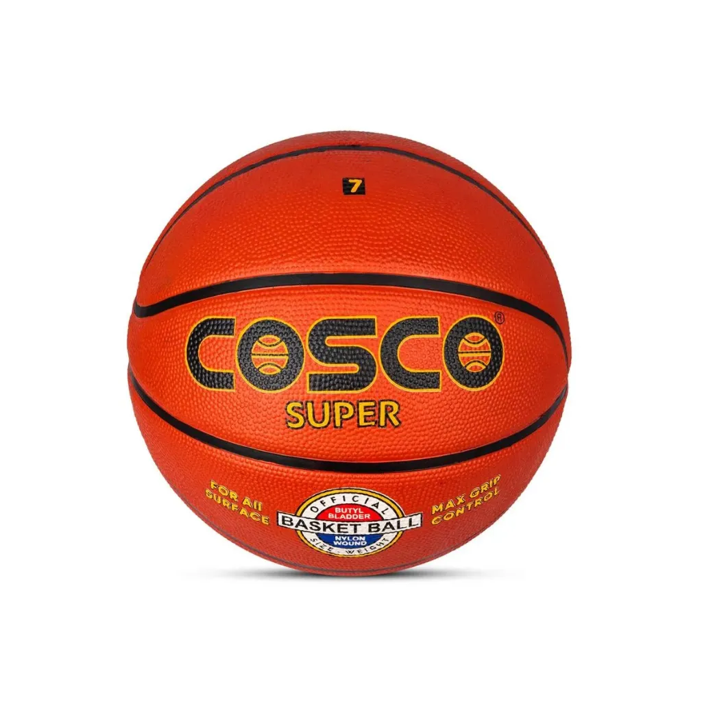 COSCO Rubber Basketball Size 7 Training Ball – Orange