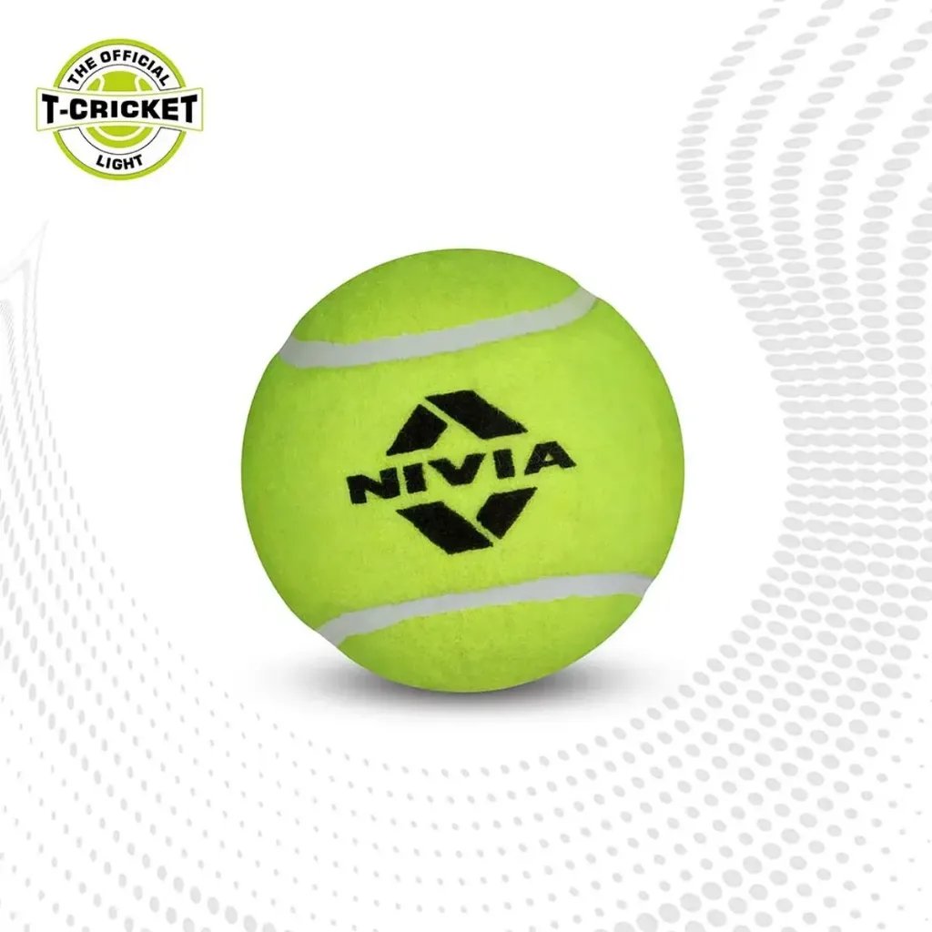 Nivia Cricket Tennis Ball Lightweight Yellow (Per 12 Balls)