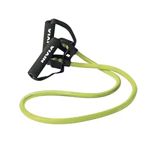 Nivia Resistance Exercise Strap with Foam Handles Green