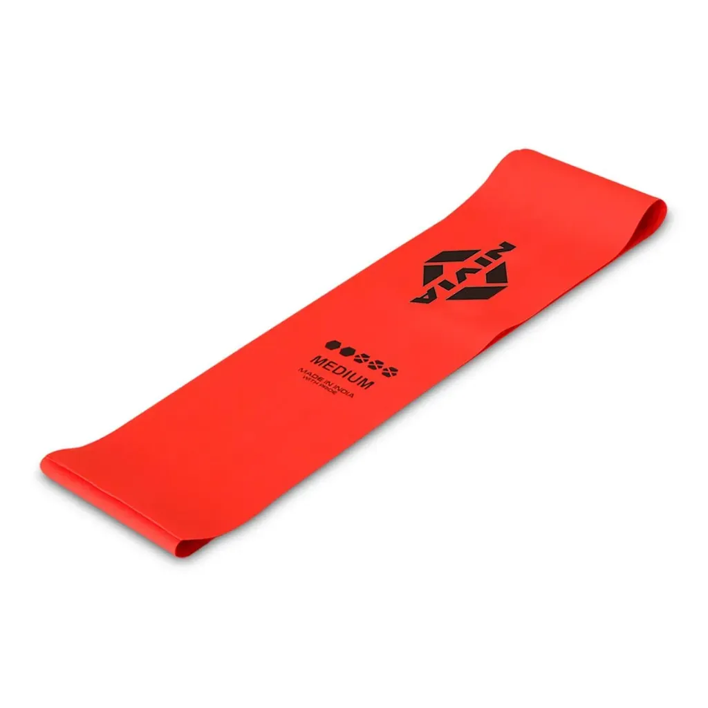 Nivia Resistance Loop Band Exercise Band Strong (Red)