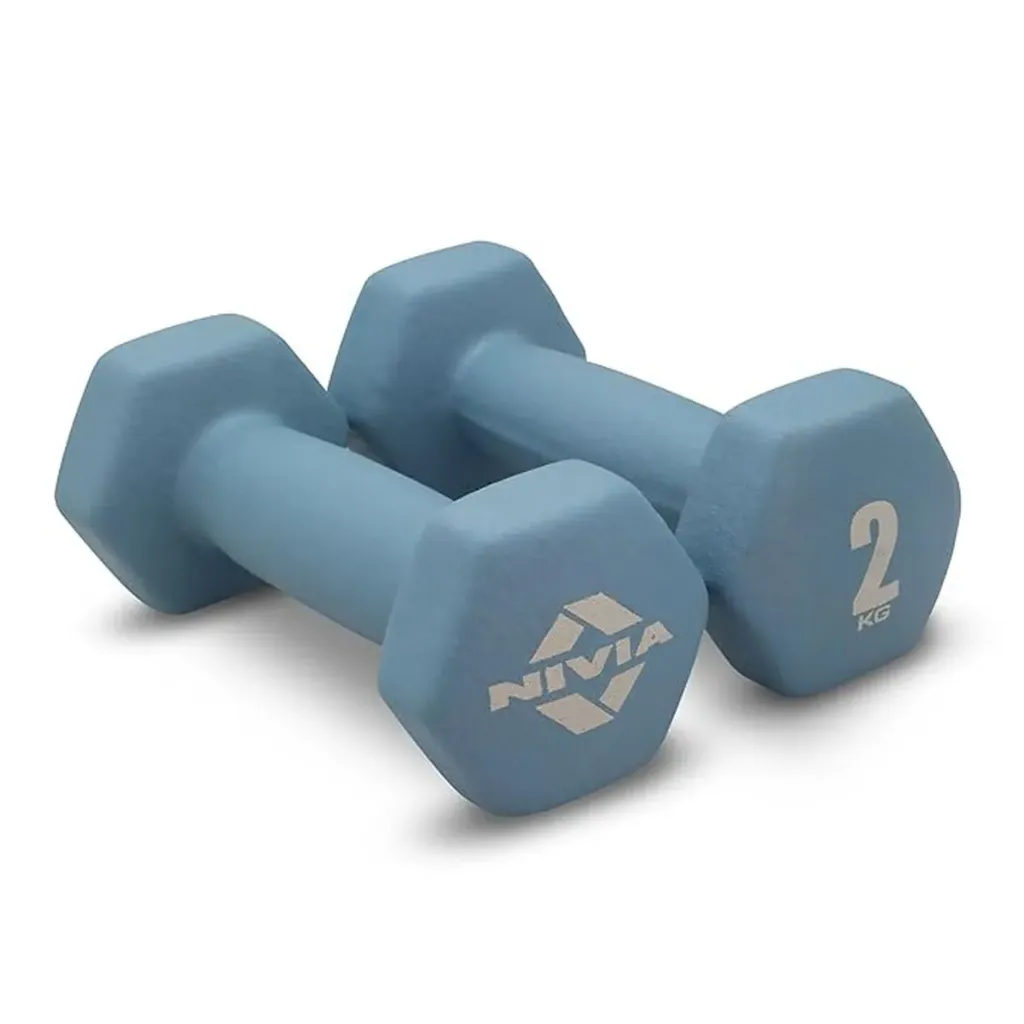 Nivia Premium Fitness Dumbbell Set 2 Kg – Blue
