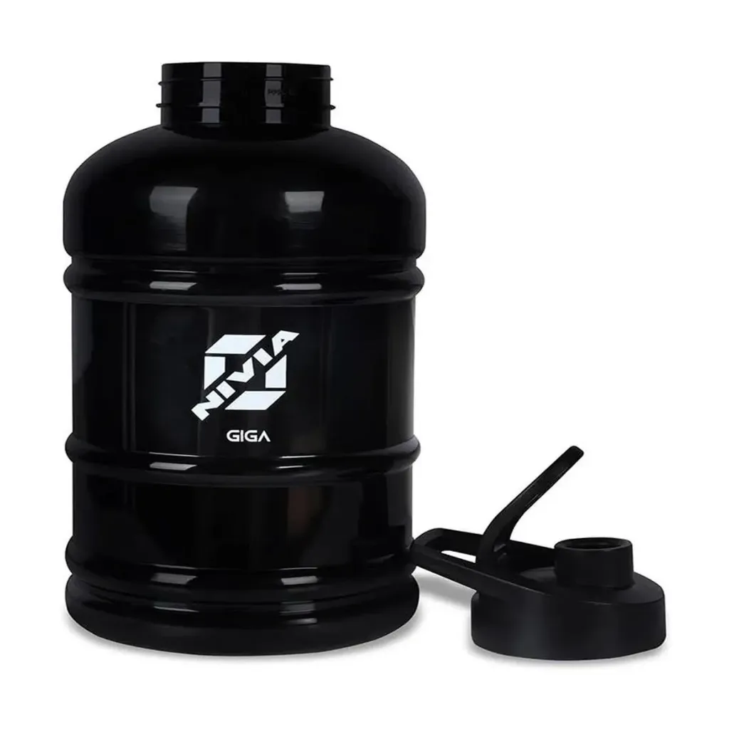 NIvia Giga BPA-Free Water Bottle with Polypropylene Cap-Black