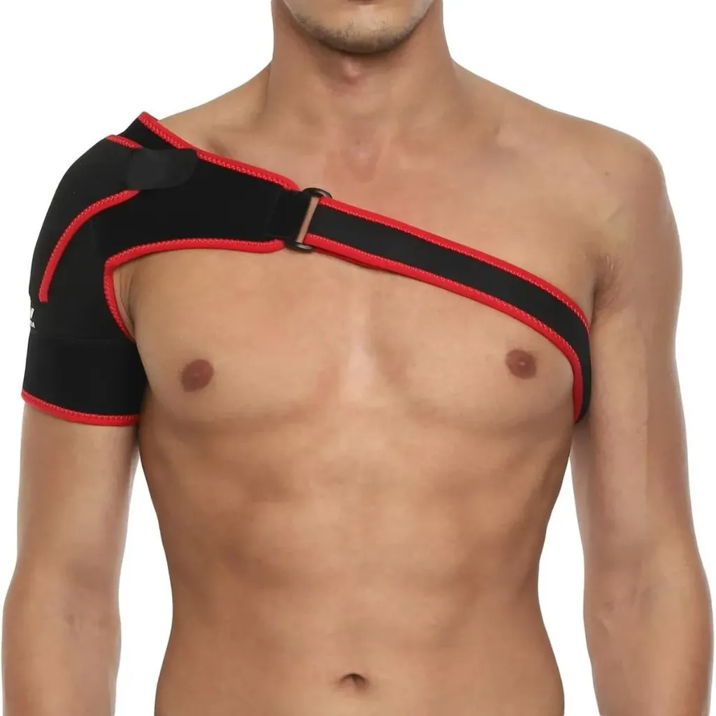 Adjustable Neoprene Shoulder Support with Lycra Grip and Velcro Strap