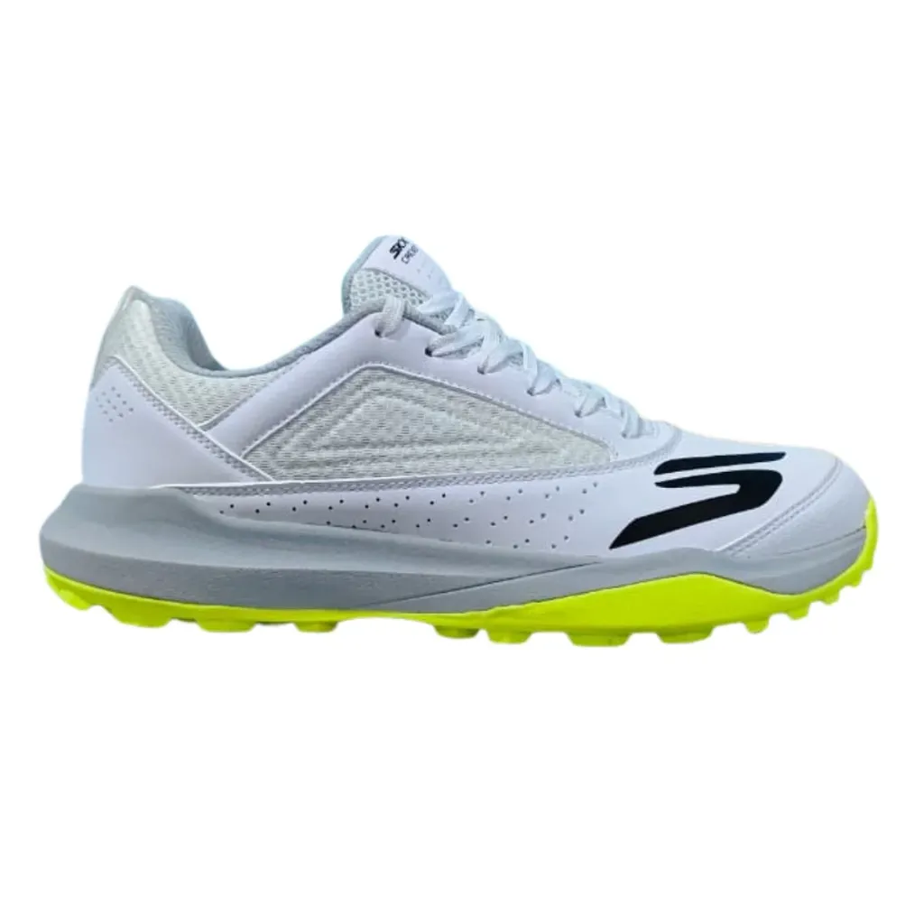 Skechers Men's Cricket Turf Shoes White/Lime (UK 4.5)
