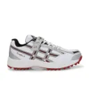 Proase CG102 Cricket Shoes White Red Lace-Up Rubber Sole
