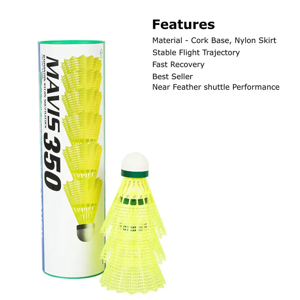 YONEX SHUTTLECOCK MAVIS 350 - GREEN YELLOW