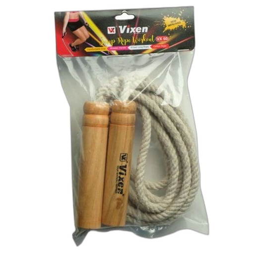 VIXEN JUMP ROPE WOODEN HANDLE VX-60